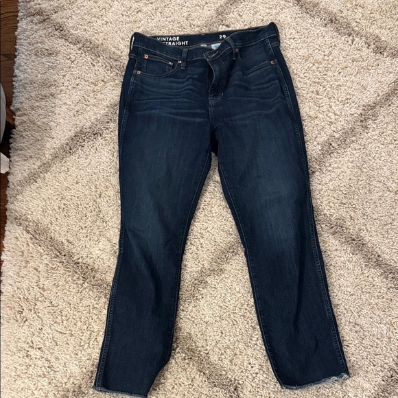 JCrew Darkwash Vintage Women's Straight Leg Jeans - Deep Indigo size 29 - Picture 1 of 4